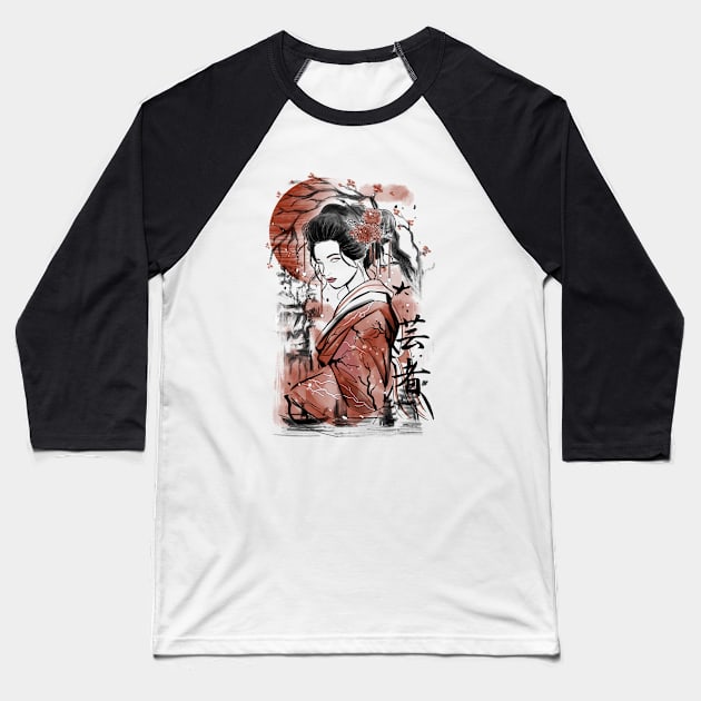 Geisha Baseball T-Shirt by Fan.Fabio_TEE